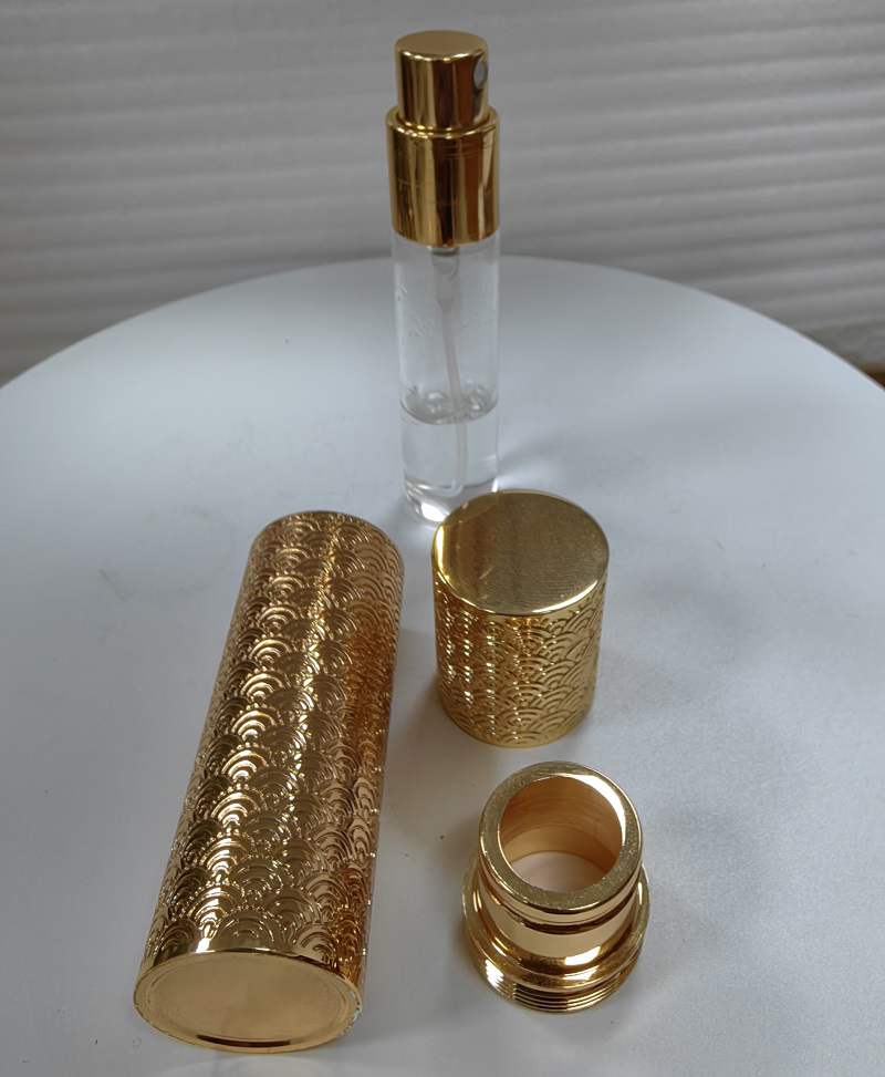 portable travel zamak perfume bottle