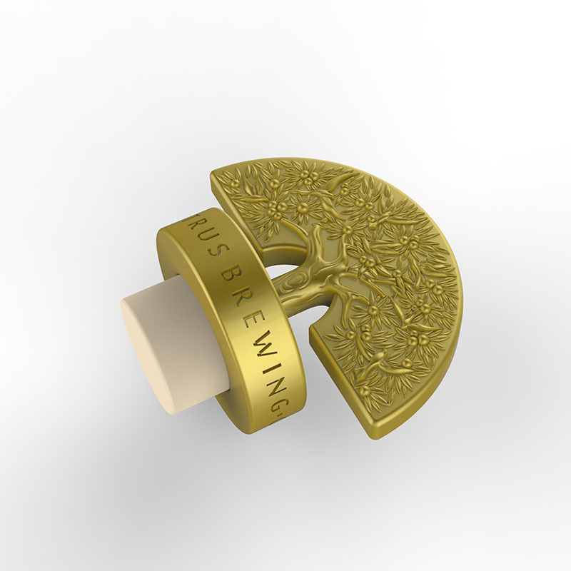 Zamac Metal Wine Bottle Stopper Caps with Cork