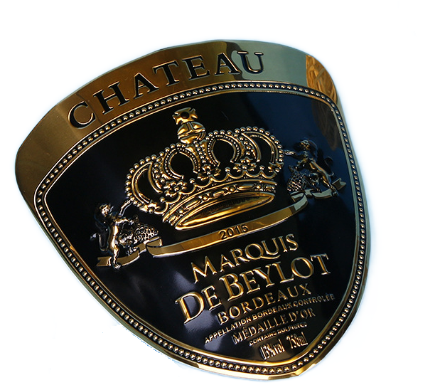 Custom Logo Metal Sticker Perfume Labels Wine Bottle Metal Label