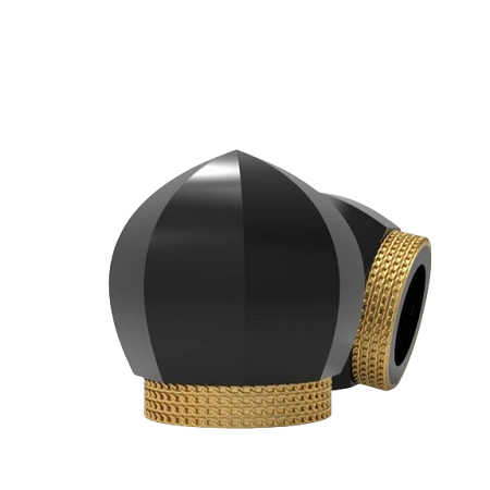 Towel shape arabic style Metal Zamac Perfume Cap