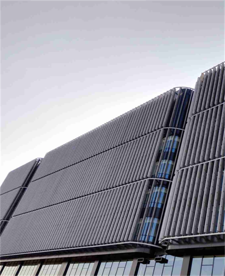 Design and application of outdoor aluminium louvres aerofoils sun louvers