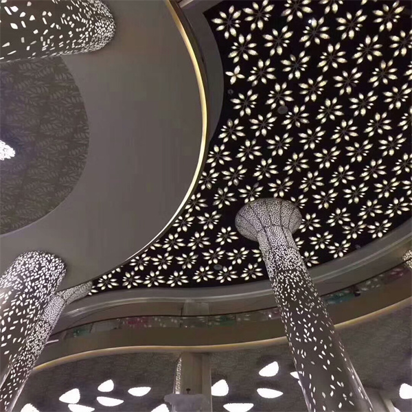 Perforated aluminum panels for metal ceiling decoration