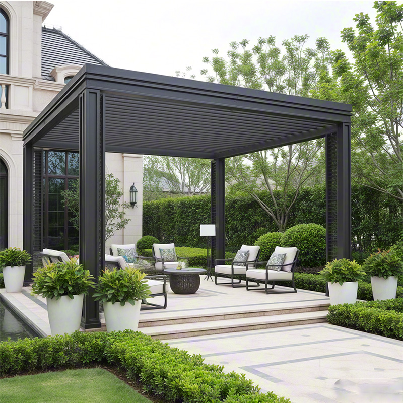 Warm Moments Under the Louvered Pergola