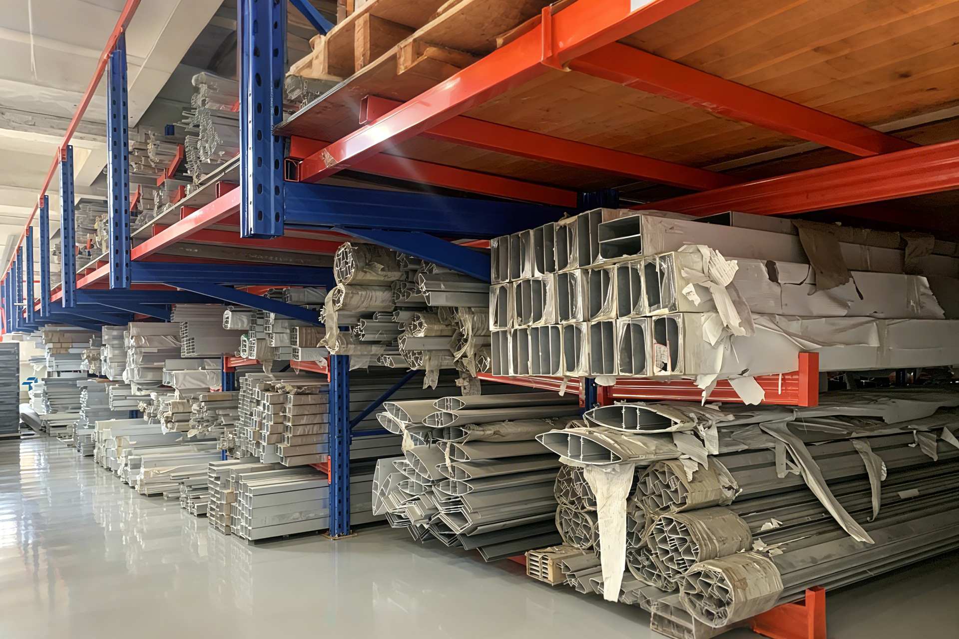A corner of the warehouse