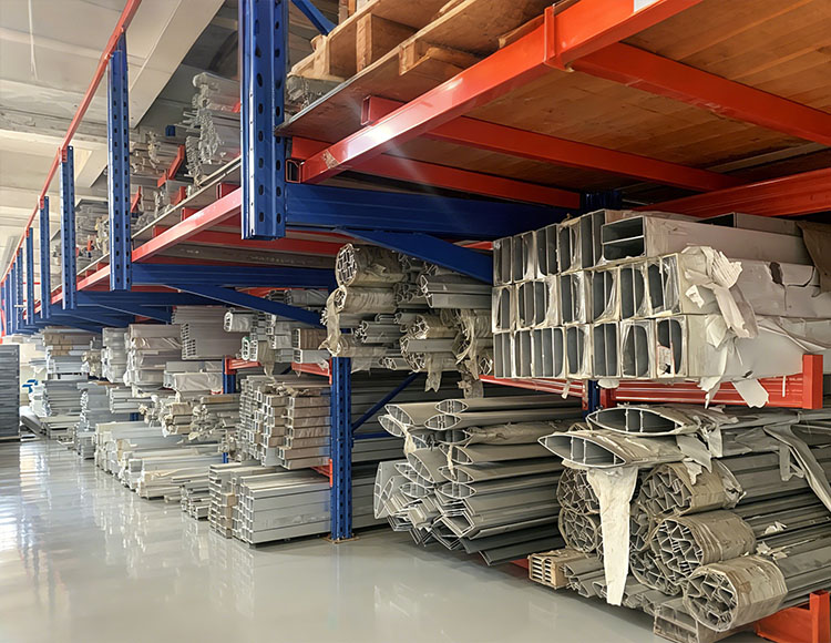 A corner of the warehouse