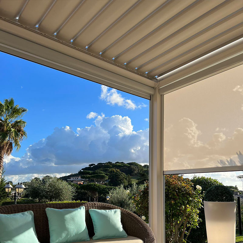 Xinjing Custom-made louvered pergola with screens