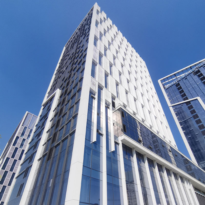 Exterior Aluminum Vertical Louvers | CustomArchitectural Facade Sun Shading