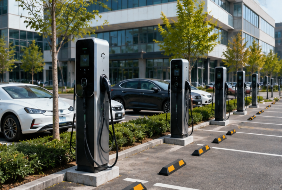 pedestal EV charging station