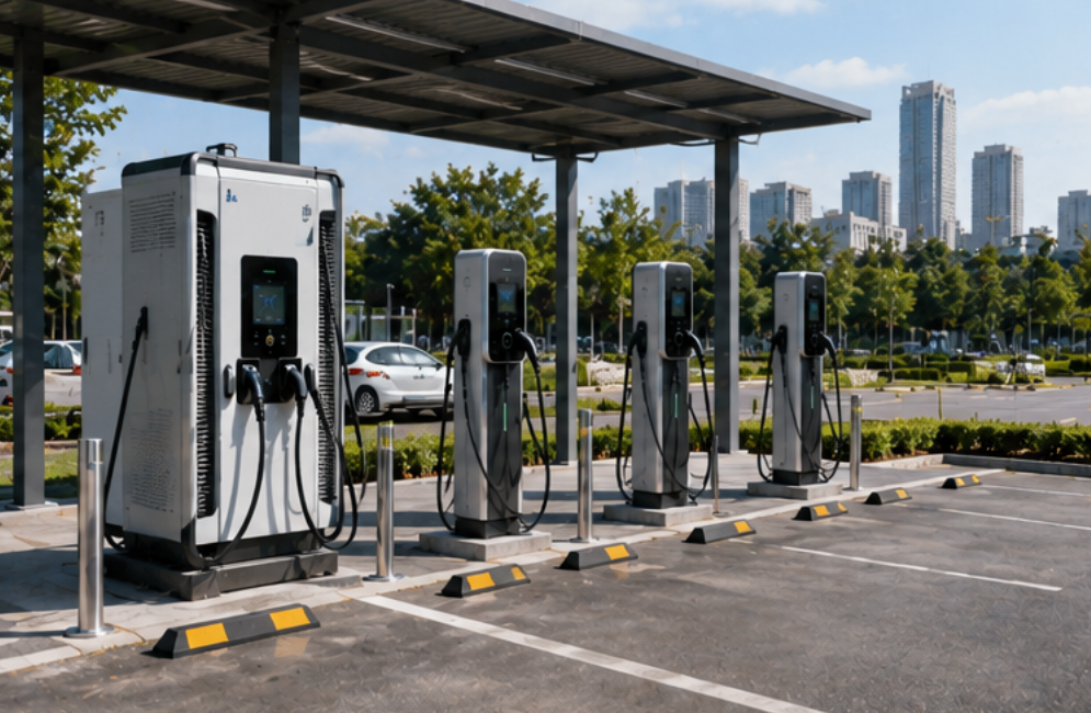 commercial pedestal EV charger
