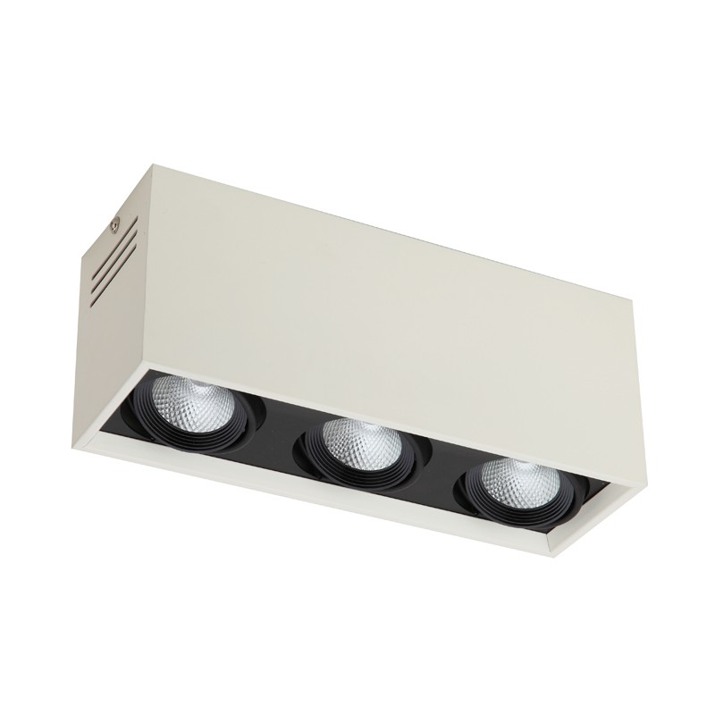 LED 3 * 15W drie kop opgedoken grille licht