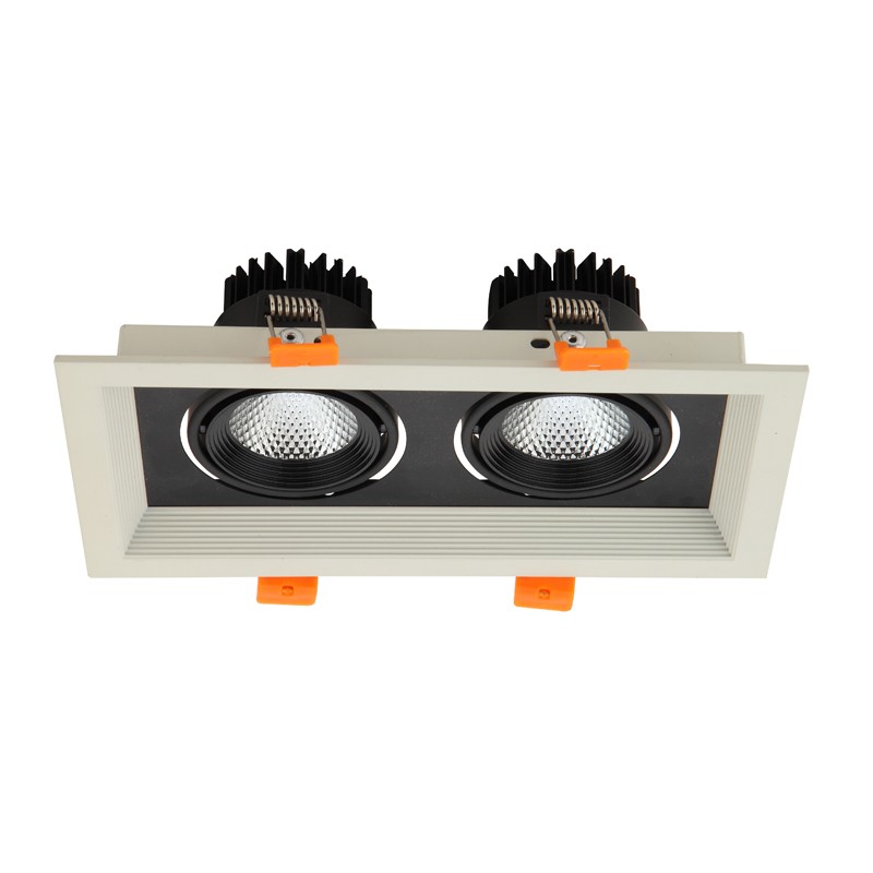 LED 2*7W Two Head Recessed Grille Light