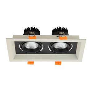 LED 2 * 7W Zwei-Kopf-Einbaugitterlicht