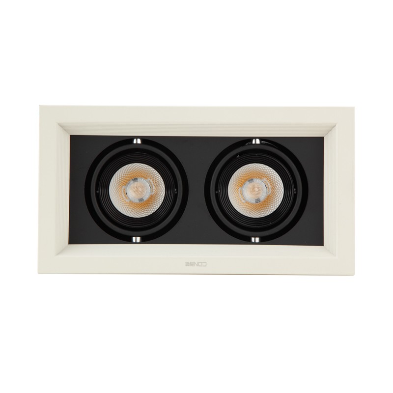 LED 2 * 7W duas cabe?as Recessed Light Grille