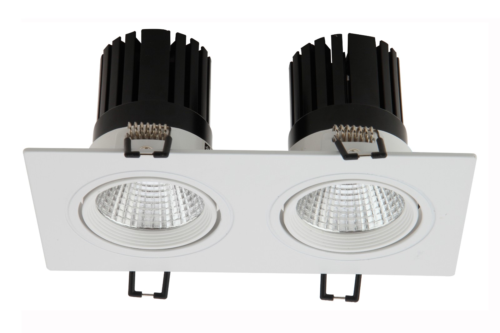 Luz de rejilla ajustable empotrada de tipo plano LED 2 * 15W