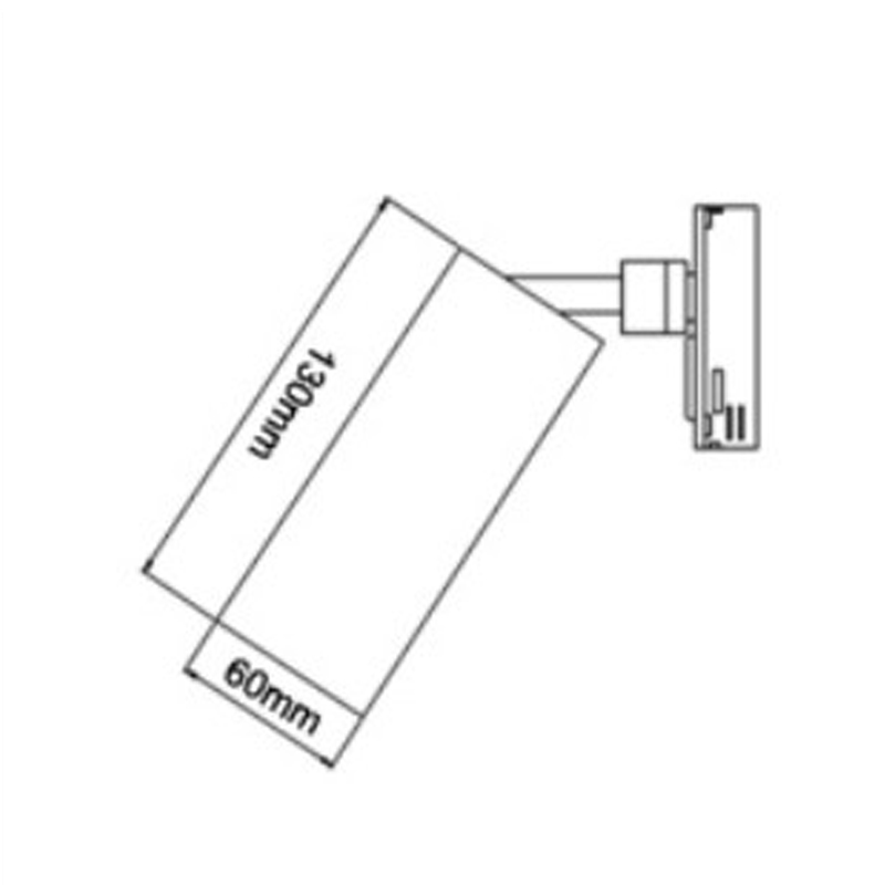 Foco de carril con superficie LED de 6W