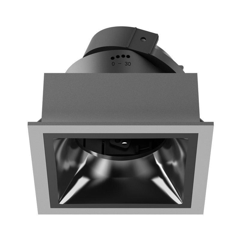 Apparecchio di illuminazione da incasso quadrato GU10 MR16 Dimensioni del foro del dispositivo 82 * 82 mm nero