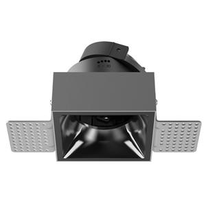 Randlose Square Light Fixture GU10 MR16 Fixture Lochgr??e 82*82mm Schwarz