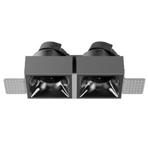 2head Randlose Leuchte GU10 MR16 Leuchte Lochgr??e 163*82mm Schwarz