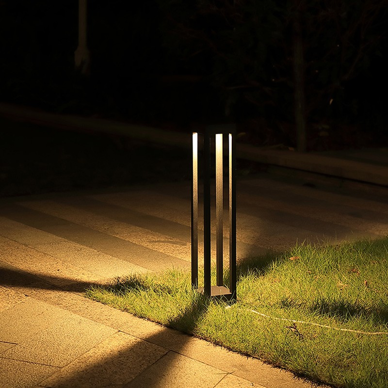 Lampu lanskap IP54 kalis air luar aluminium lampu halaman luar bollard dipimpin lampu taman