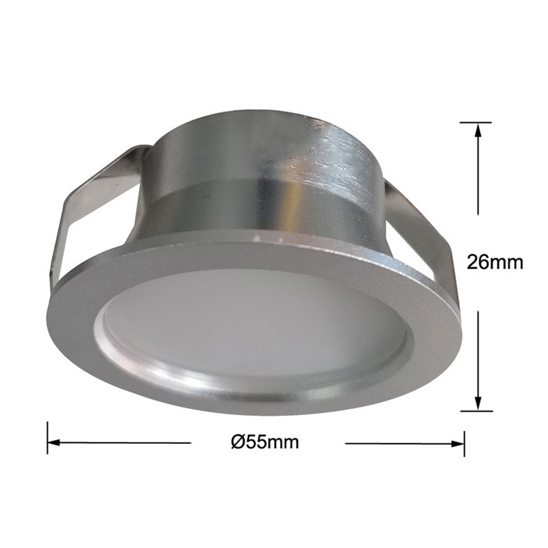 Nuovo design privato LED 3W Luce per cappa da cucina Luce per mobili da incasso dia.55mm LED da incasso