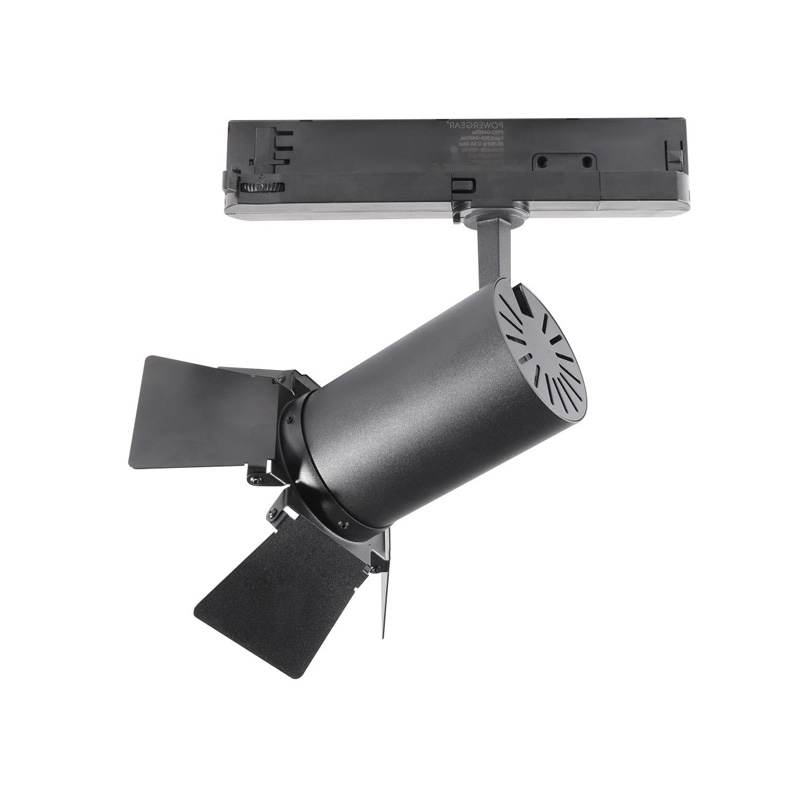 Commercial clothing stores Auto exhibition use 15W 25W 35W beam angle adjustable four leaf barn door COB track light