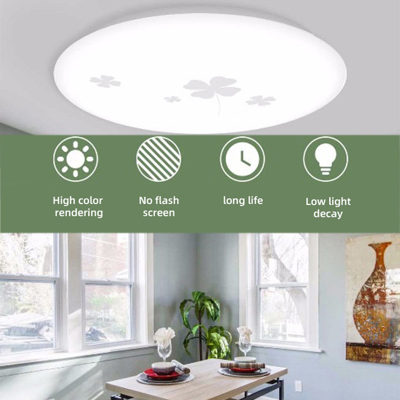 Lámpara de techo inteligente de acrílico para interiores con luz de techo led montada en superficie para el hogar, habitación moderna