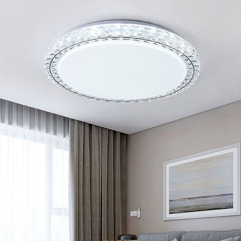 Opbouw Crystal led plafondlamp thuis moderne kamer indoor acryl smart plafondlamp grote power plafondlamp 24W 48W