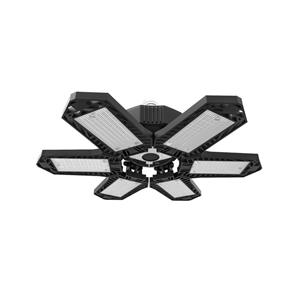 Deformable LED Garage Ceiling Light Adjustable Leaf Aluminum Panel for E26E27 Socket Led High Bay Shop Lights for Garage,Workshop, Warehouse, Basement