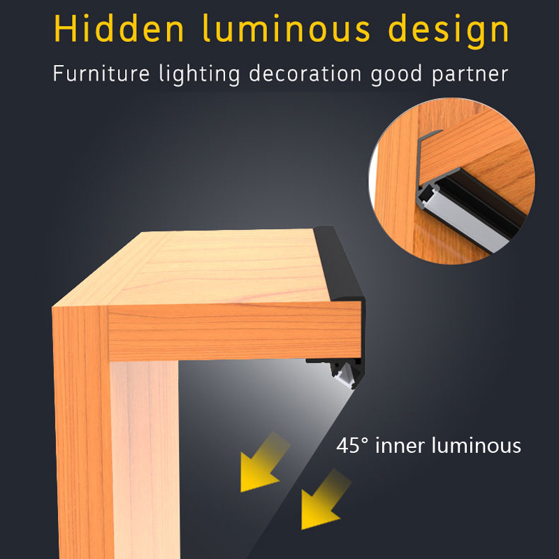 Closet Lamp Under Cabinet Shelf Light Bar Front Board Wardrobe Ooblique Luminous LED Furniture Cupboard Light