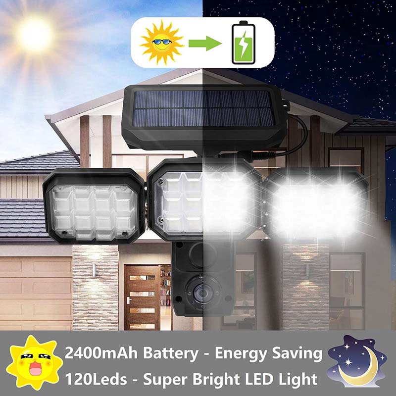 Solar Security Lights Motion Sensor Alarm Light Sensor Solar Wall Lights for Porch Garden Patio Yard Garage Pathway light