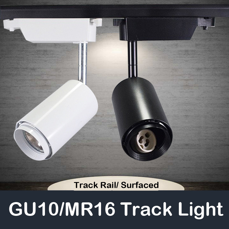 GU10 MR16 E27 LED Spot Light Holder Track Light Fixture Housing Surface Downlight