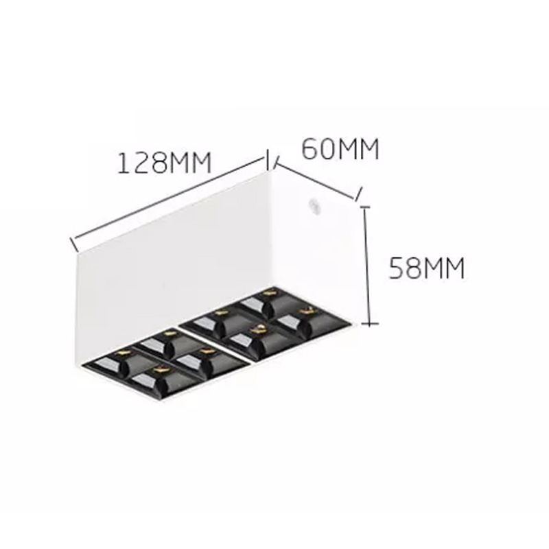 LED COB Downlight 2x7W 2x8W 2head Mini LED-Deckenleuchte zur Oberfl?chenmontage