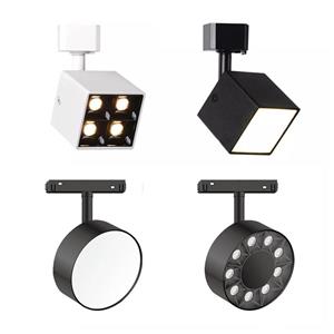 ضوء مسار مغناطيسي مربع قابل للتدوير البوليفيين مصباح سقف دائري قابل للتعديل