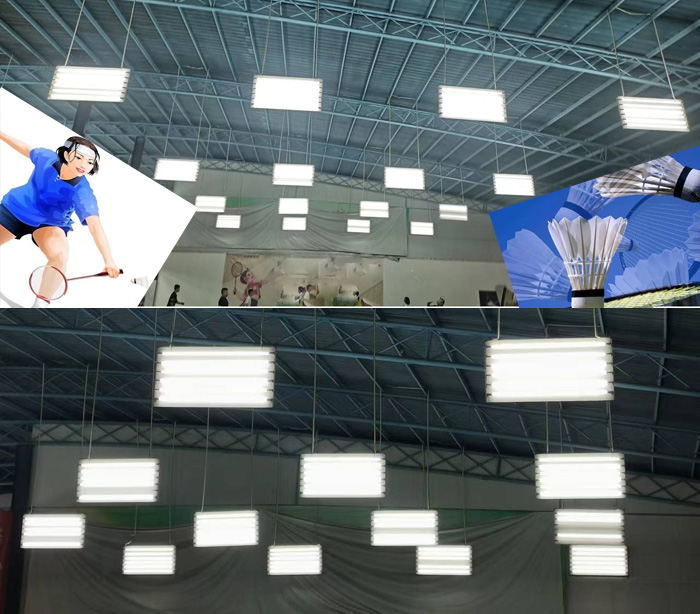 New lighting design in badminton Gym case