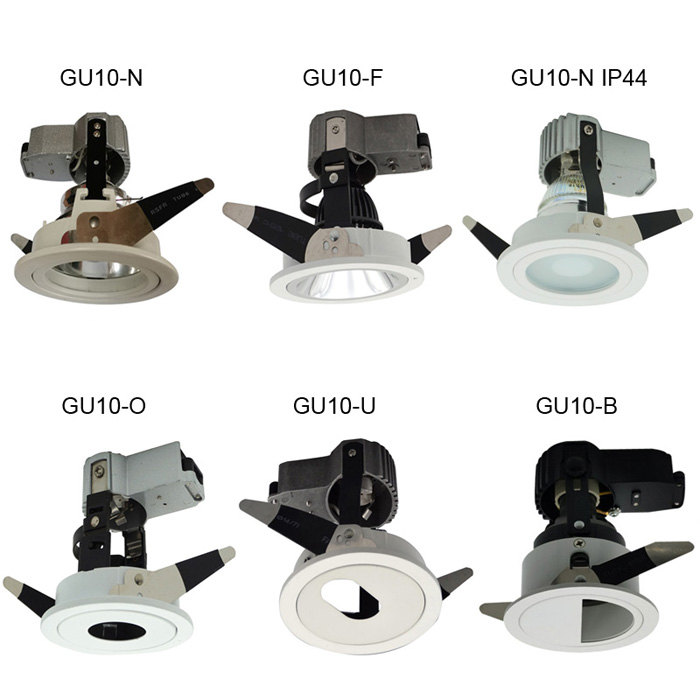 GU10 MR16 G5.3 Adjustable Ceiling Spot Light Fixture IP44 Traditional Downlight Housing