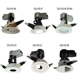 GU10 السيد16 G5.3 سقف قابل للتعديل بقعة ضوء لاعبا اساسيا IP44 الإسكان النازل التقليدي