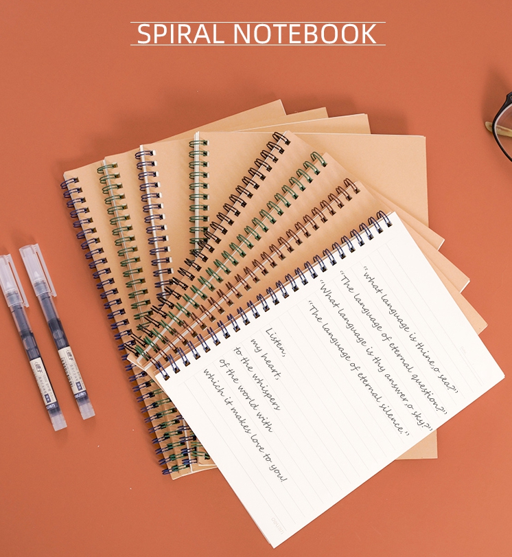 Spiral Ruled Notebook, Eusoar Lined Travel Hardcover Notebooks Journal, Memo Notepad Sketchbook, Students