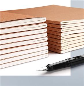 Kraft Notebook Unlined, Softcover Kraft Notebook , Blank Memo Scratch Pads, Travel Journal Notebook Notepad Set Bulk, Students Office Writing Diary