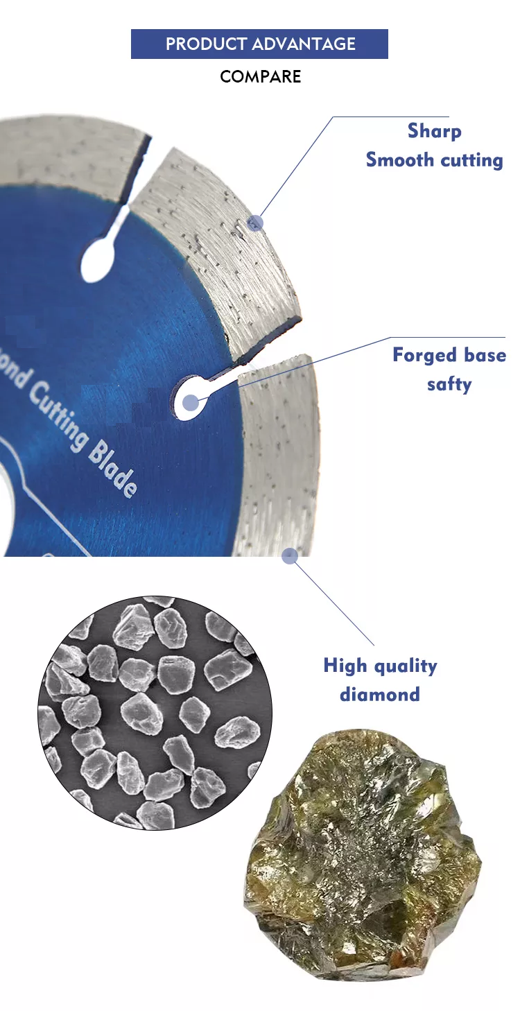 5 inch 125 mm Hot Pressed Super Thin Turbo Tile Diamond Saw Blade Cutting Discs Made In China For Stone