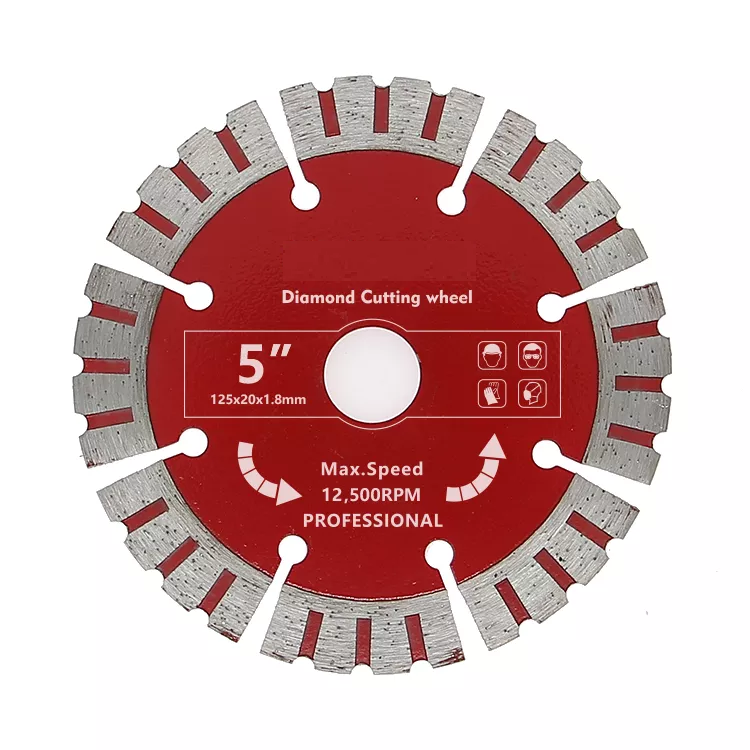 5 인치 125mm 핫 프레스 슈퍼 얇은 터보 타일 다이아몬드 톱 블레이드 커팅 디스크 중국산 돌