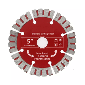 5 inch 125 mm Hot Pressed Super Thin Turbo Tile Diamond Saw Blade Cutting Discs Made In China For Stone