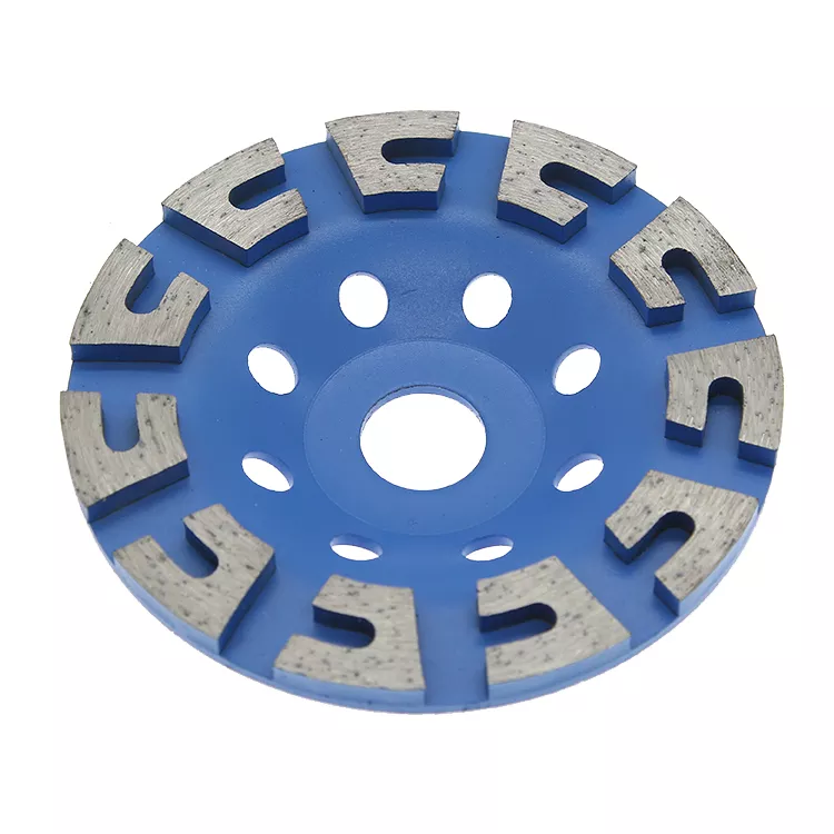 Harga Pabrik 4 Inch 5 Inch U Tooth High-Grade Mill Polishing Disc Granit Marmer Penggiling Batu Beton Diamond Cup Wheels