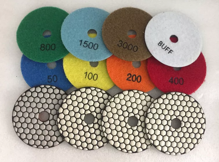 3 step polishing pad wet diamond polishing pad kits