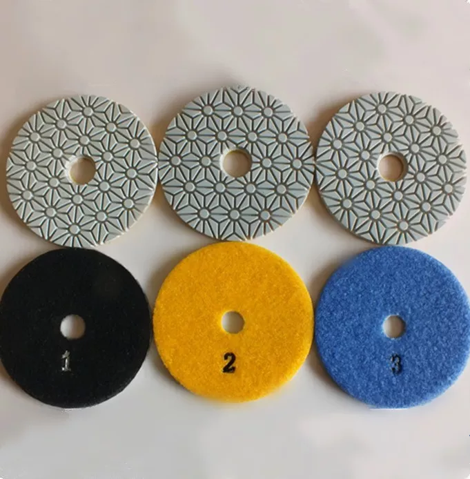 3 step polishing pad wet diamond polishing pad kits