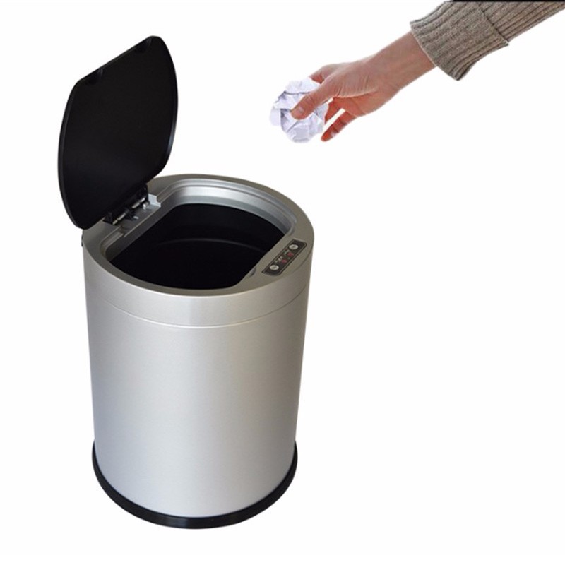 8 Gal. Black UV Sanitizing Step-On Touchless Trash Can