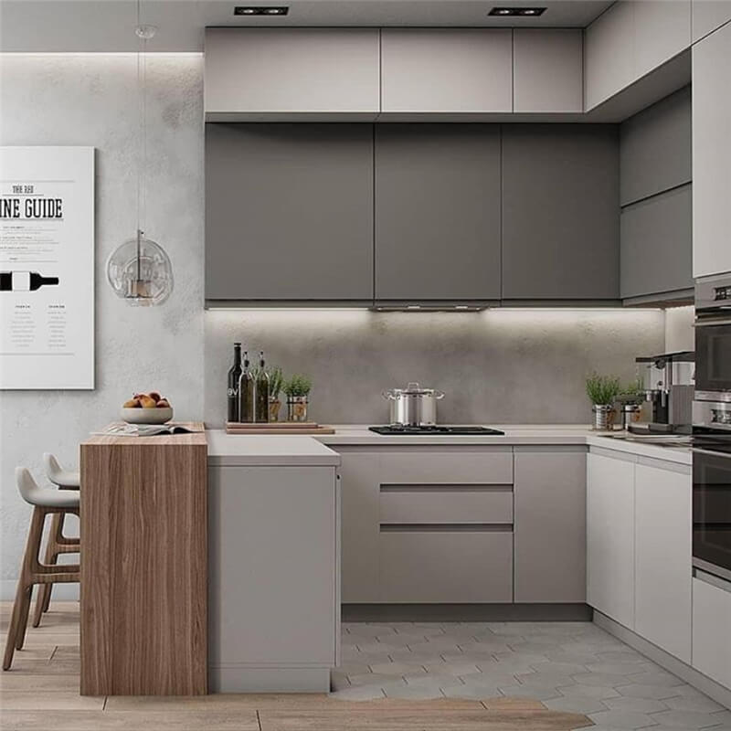 narrow kitchen cabinets with doors