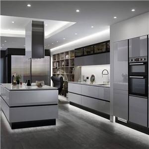 Modernong Kitchen Pantry Cabinet na May Countertop