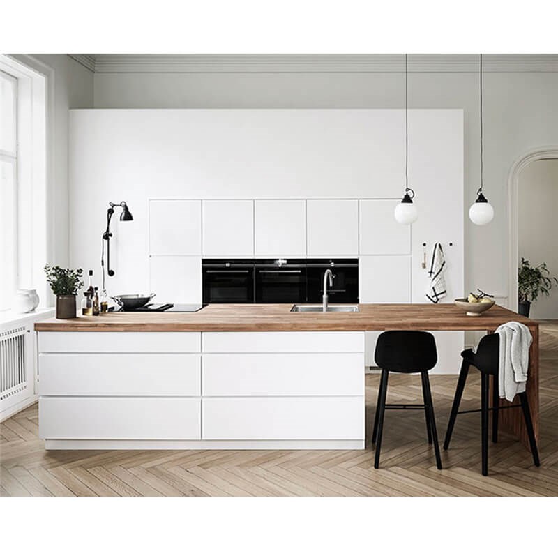 White Pre Made Built In Kitchen Cupboards