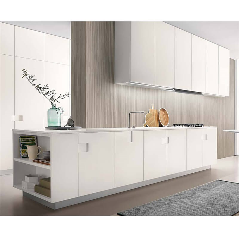 White Pre Made Built In Kitchen Cupboards