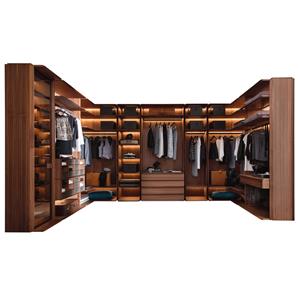Huge Brown Walk In Wardrobe Closet Design